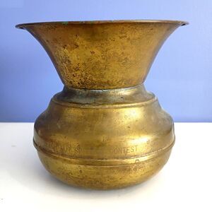 Beech Nut Spitting Contest Vintage Brass Spittoon